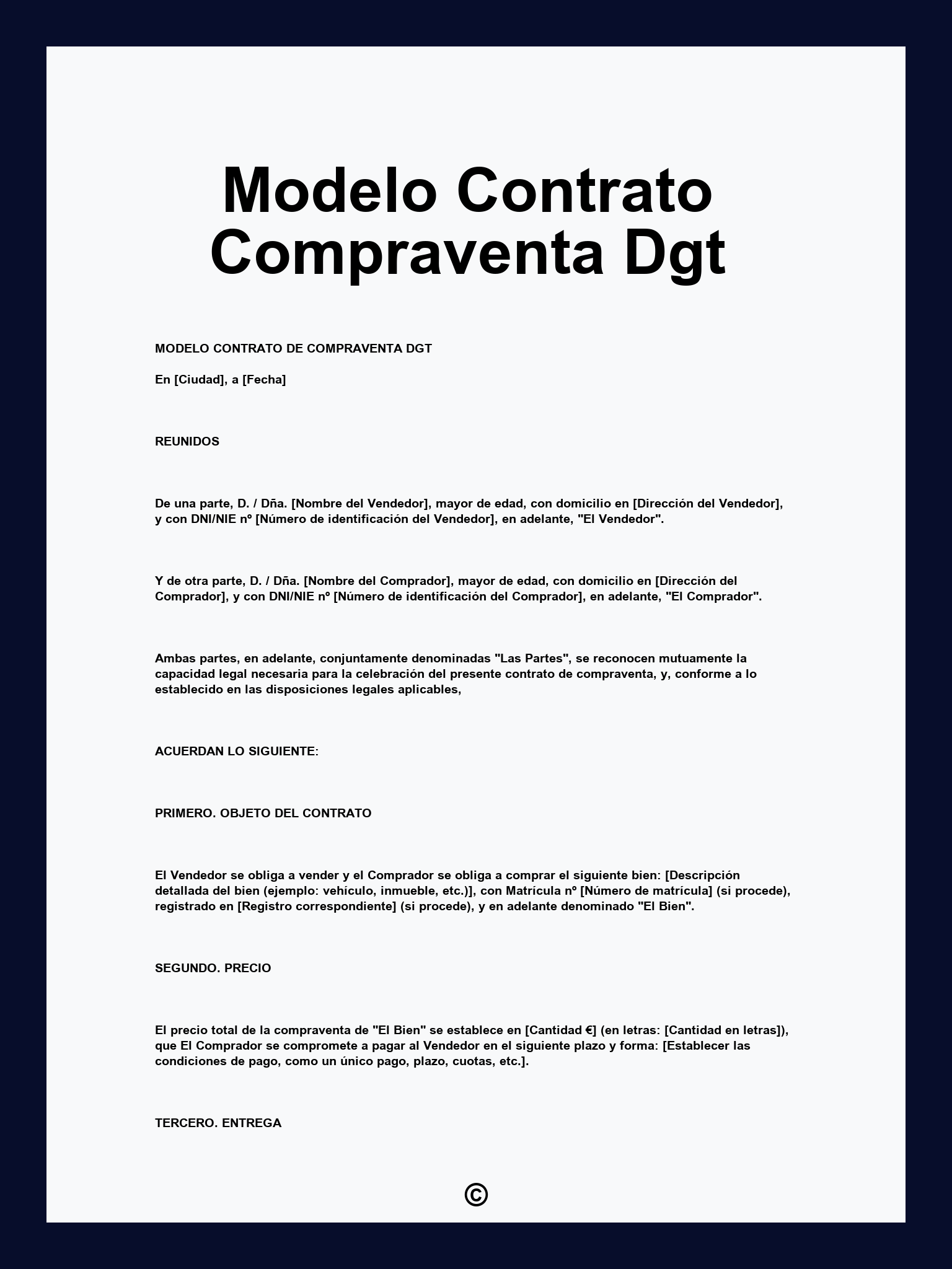 Modelo Contrato Compraventa Dgt
