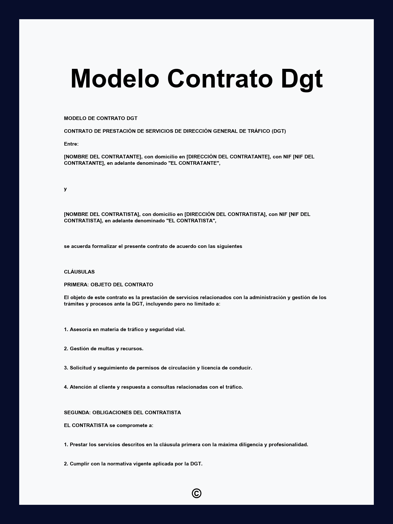 Modelo Contrato Dgt